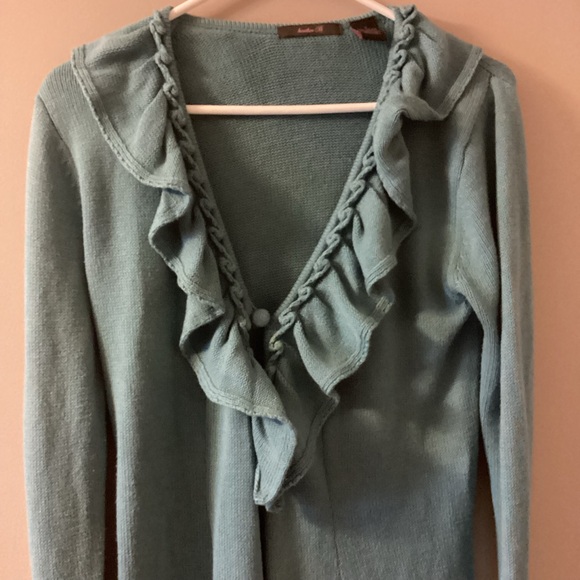 Heather B Sweaters | Heather B Teal Blue Knit  Long Cardigan/Sweater - size S - Picture 5 of 16